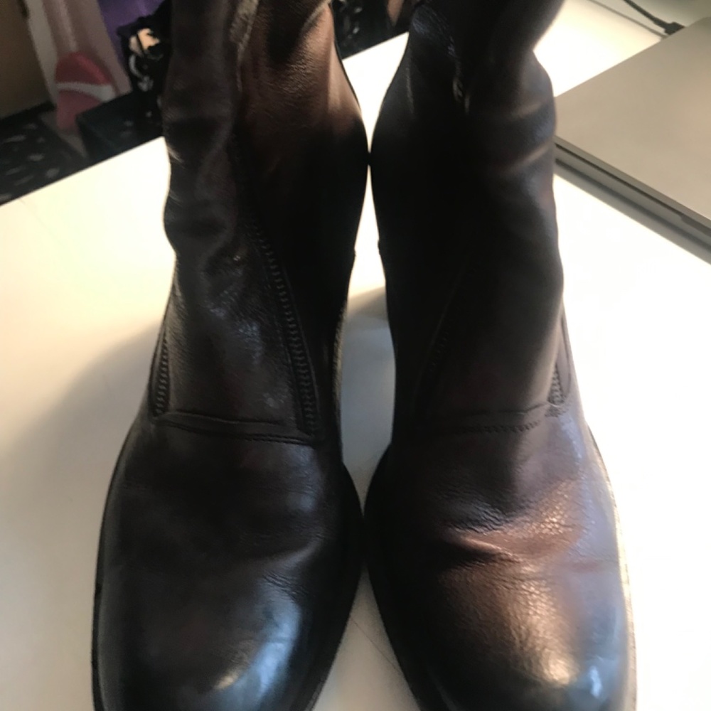 Siren Leather Rose Embroidered Boots - image 6